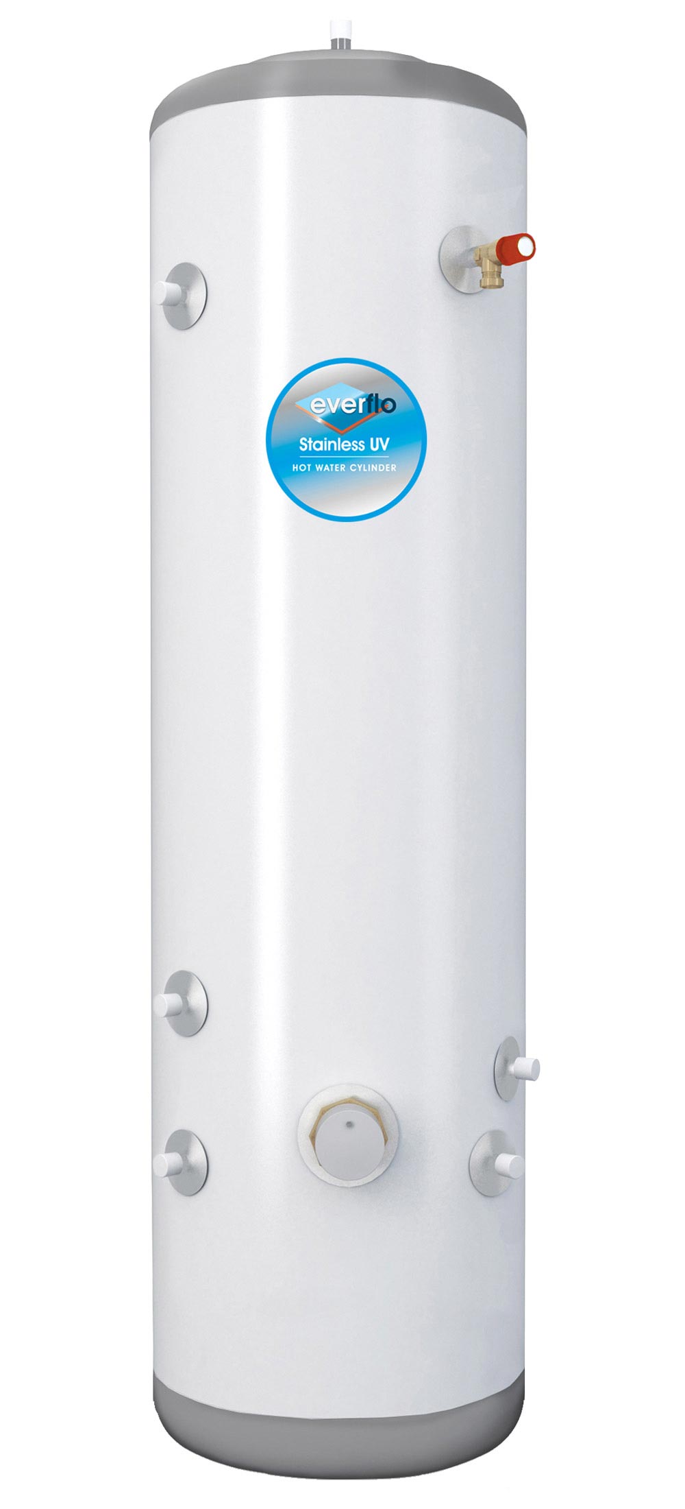 Everflo Stainless 180L SlimFit Indirect Unvented Hot Water Storage Cylinder